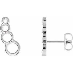 Sterling Silver Geometric Ear Climbers - BN & CO JEWELRY