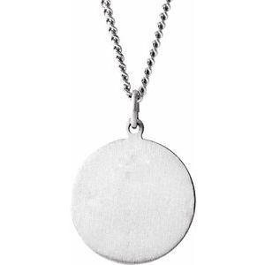 Sterling Silver 18 mm Round St. Raphael 18" Necklace - BN & CO JEWELRY