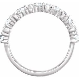 14K White 1 1/8 CTW Natural Diamond Anniversary Band - BN & CO JEWELRY