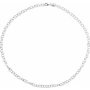 Sterling Silver 4.45 mm Knurled Cable 16" Chain - BN & CO JEWELRY