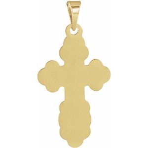 14K Yellow 12x8 mm Orthodox Cross Pendant - BN & CO JEWELRY