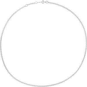 Sterling Silver 2.1 mm Adjustable Cable 16-18" Chain - BN & CO JEWELRY