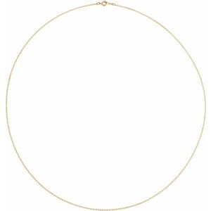 14K Yellow Gold Filled 1 mm Solid Cable 16" Chain - BN & CO JEWELRY