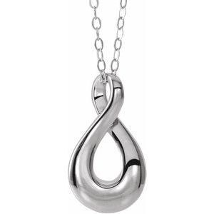 Sterling Silver Infinity-Inspired Ash Holder 18" Necklace - BN & CO JEWELRY