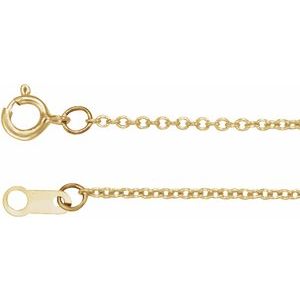 14K Yellow Gold Filled 1 mm Solid Cable 16" Chain - BN & CO JEWELRY