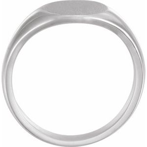 Sterling Silver 12.5x10.5 mm Oval Signet Ring - BN & CO JEWELRY