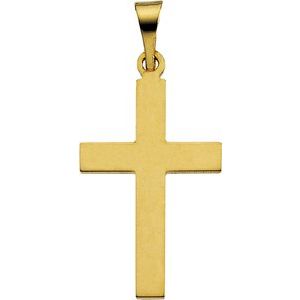 14K Yellow 18 x 12 mm Cross Pendant - BN & CO JEWELRY