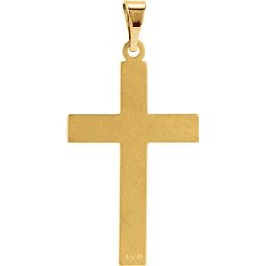 14K Yellow 21.5x12 mm Cross Pendant - BN & CO JEWELRY