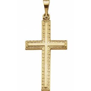 14K Yellow 24x14 mm Cross Pendant - BN & CO JEWELRY