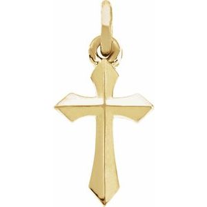 14K Yellow 16x11 mm Cross Pendant - BN & CO JEWELRY