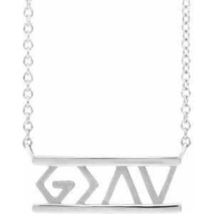 Sterling Silver God Is Greater Than the Highs & Lows 18" Necklace - BN & CO JEWELRY