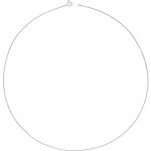 Platinum 1 mm 18" Rolo Chain - BN & CO JEWELRY