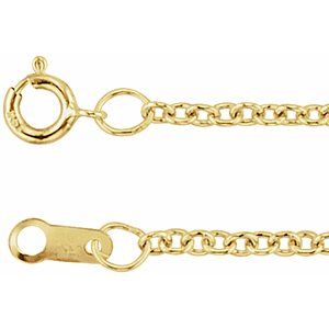 14K Yellow Gold Filled 1.5 mm Solid Cable 16" Chain - BN & CO JEWELRY