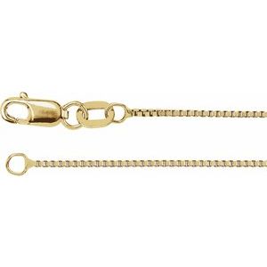 14K Yellow .75 mm Box 7" Chain - BN & CO JEWELRY