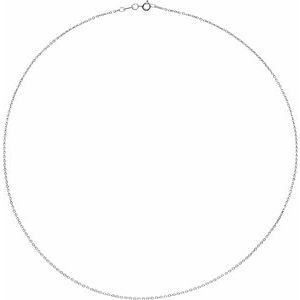 Sterling Silver 1 mm Diamond Cut Cable 30" Chain - BN & CO JEWELRY