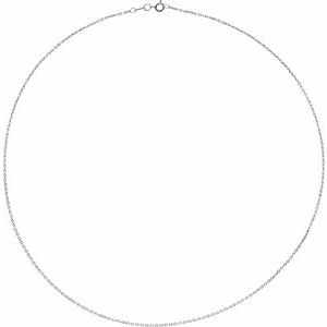 Platinum 1 mm Diamond-Cut Cable 24" Chain - BN & CO JEWELRY