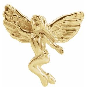 14K Yellow 13x12 mm Dancing Angel Lapel Pin - BN & CO JEWELRY