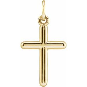 14K Yellow 13x9 mm Cross Pendant - BN & CO JEWELRY