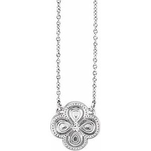 Sterling Silver 18" Clover Necklace - BN & CO JEWELRY