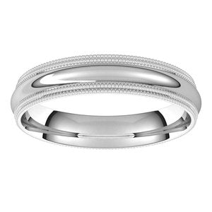 Sterling Silver 4 mm Double Milgrain Comfort Fit Band Size 11 - BN & CO JEWELRY