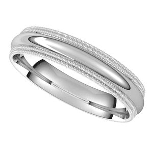 Sterling Silver 4 mm Double Milgrain Comfort Fit Band Size 11 - BN & CO JEWELRY