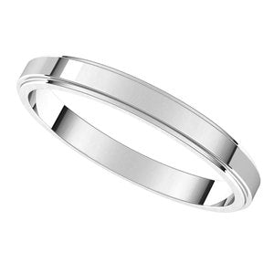 Sterling Silver 2.5 mm Flat Edge Band Size 7 - BN & CO JEWELRY