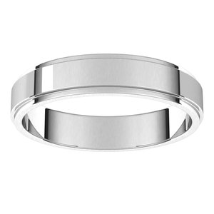 Sterling Silver 4 mm Flat Edge Band Size 7 - BN & CO JEWELRY