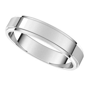 Sterling Silver 4 mm Flat Edge Band Size 7 - BN & CO JEWELRY