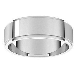 Sterling Silver 6 mm Flat Edge Band Size 9 - BN & CO JEWELRY