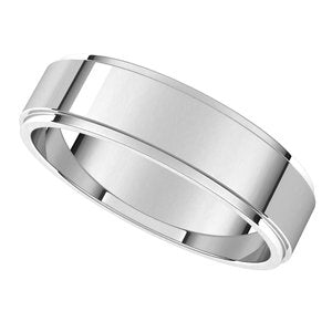 Sterling Silver 5 mm Flat Edge Band Size 7 - BN & CO JEWELRY