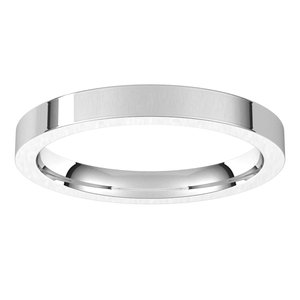 Sterling Silver 2.5 mm Flat Comfort Fit Band Size 7 - BN & CO JEWELRY