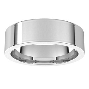 Sterling Silver 6 mm Flat Comfort-Fit Band - BN & CO JEWELRY