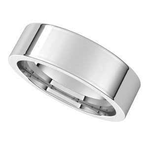 Sterling Silver 6 mm Flat Comfort-Fit Band - BN & CO JEWELRY