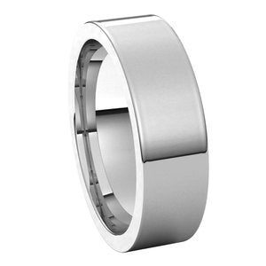 Sterling Silver 6 mm Flat Comfort-Fit Band - BN & CO JEWELRY