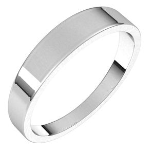 Sterling Silver 4 mm Flat Tapered Band Size 6 - BN & CO JEWELRY