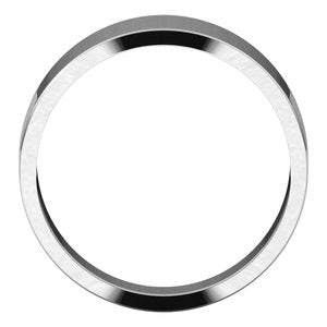 Sterling Silver 7 mm Flat Tapered Band - BN & CO JEWELRY