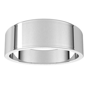 Sterling Silver 7 mm Flat Tapered Band - BN & CO JEWELRY