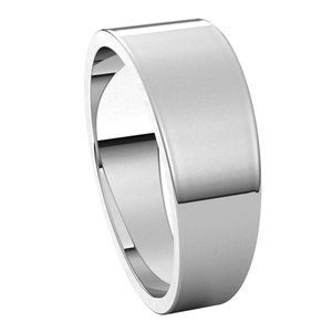 Sterling Silver 7 mm Flat Tapered Band - BN & CO JEWELRY