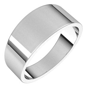 Sterling Silver 8 mm Flat Tapered Band Size 10 - BN & CO JEWELRY