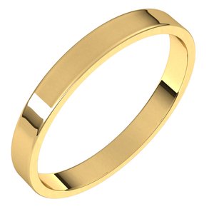 14K Yellow 2.5 mm Flat Ultra Light Band Size 5 - BN & CO JEWELRY