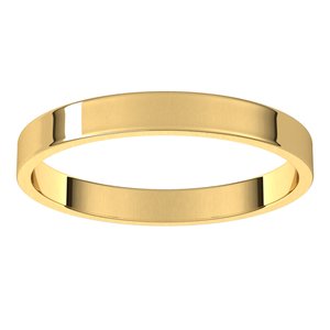 14K Yellow 2.5 mm Flat Ultra Light Band Size 5 - BN & CO JEWELRY