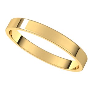 14K Yellow 2.5 mm Flat Ultra Light Band Size 5 - BN & CO JEWELRY