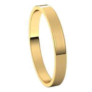 14K Yellow 2.5 mm Flat Ultra Light Band Size 5 - BN & CO JEWELRY