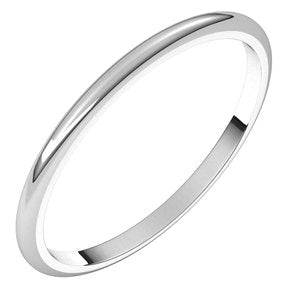 10K White 1.5 mm Half Round Band Size 4.5 - BN & CO JEWELRY