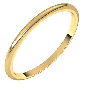 14K Yellow 1.5 mm Half Round Band Size 4 - BN & CO JEWELRY