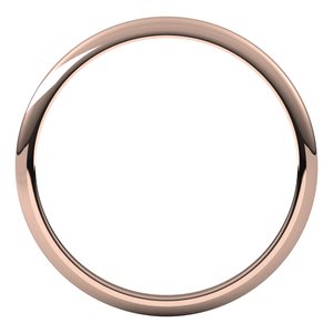 10K Rose 1.5 mm Half Round Band - BN & CO JEWELRY