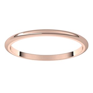 10K Rose 1.5 mm Half Round Band - BN & CO JEWELRY