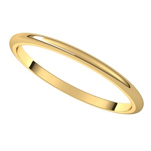 14K Yellow 1.5 mm Half Round Band Size 4.5 - BN & CO JEWELRY