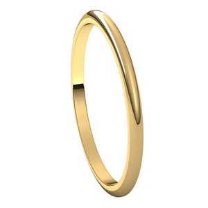 14K Yellow 1.5 mm Half Round Band Size 4.5 - BN & CO JEWELRY