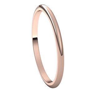 10K Rose 1.5 mm Half Round Band - BN & CO JEWELRY